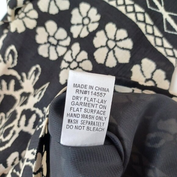 THML Dress Black Floral Orange Back Zip Halter Racer Back Style Womens Small - Picture 12 of 14